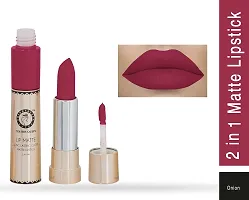 Colors Queen Long Lasting Matte Lipstick (Onion) With Lip Balm-thumb1