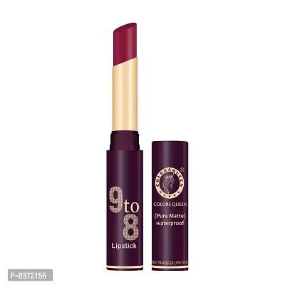Colors Queen 9to8 Non-transfer Pure Matte Lipstick (Royal Red)-thumb3