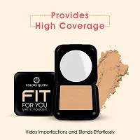 Colors Queen Fit for U Matte Compact Powder with SPF,  Face Compact for Women (Amber, 18g)-thumb3