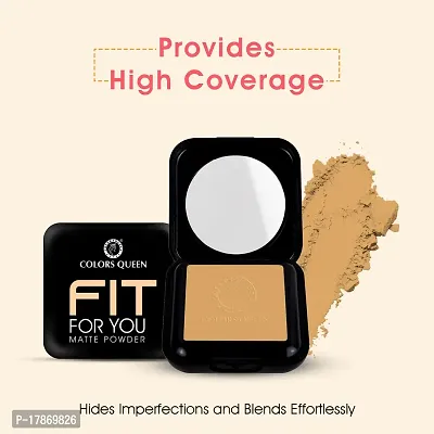 Colors Queen Fit for U Matte Compact Powder with SPF | 2 in 1 Oil Free Compact, UV Protection-thumb4