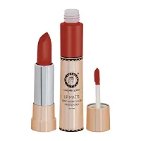 Colors Queen 2 in 1 Matte Lipstick Lip Matte Long Lasting Gloss, Waterproof, Non Transferable Neon Orange(8 Gram)-thumb2