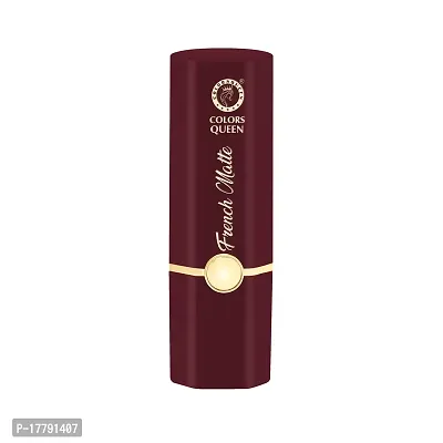 Colors Queen French Matte Waterproof Lipstick Enriched with Moisture, Single Stroke Application Non Sticky and Non Drying Creamy Matte Lipstick for Women (Maroon, 3 Gram)-thumb4