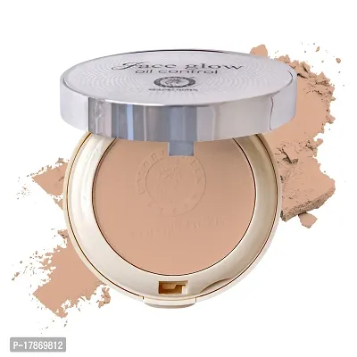 Colors Queen Oil Control Compact Powder  for All Skin Types (Natural Tan)