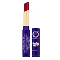 Colors Queen Lipstick Star Premium Waterproof Non Transfer Pure Matte, 18 Hours Stay Shade, Matte Finish - Bridal Maroon-thumb2