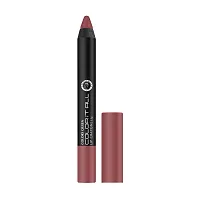 Colors Queen Color It All Non-Transfer Lip Crayon Lipstick Long Lasting Crayon Lipstick with Creamy Matte Finish Smudge Proof and Kiss Proof Lip Crayon for Women (Rouge, 3.5 gram)-thumb1