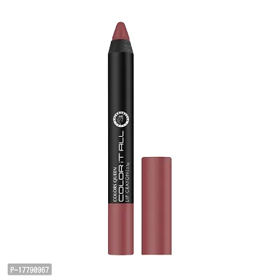 Colors Queen Color It All Non-Transfer Lip Crayon Lipstick Long Lasting Crayon Lipstick with Creamy Matte Finish Smudge Proof and Kiss Proof Lip Crayon for Women (Rouge, 3.5 gram)-thumb2