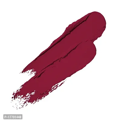 Colors Queen Beauty Lips Velvet Finish Matte Lipstick Highly Pigmented with Smooth Application Long Lasting Lipstick Waterproof Smudge Proof Lipstick for Women (Bridal Maroon)-thumb2