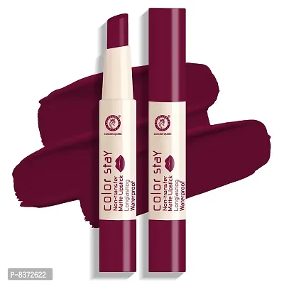 Colors Queen (NEW) Colors Stay Non Transfer Matte Lipstick (Bridal Maroon)-thumb0