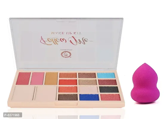 Colors Queen Follow me 18 color Eyeshadow Palette With Puff Blender