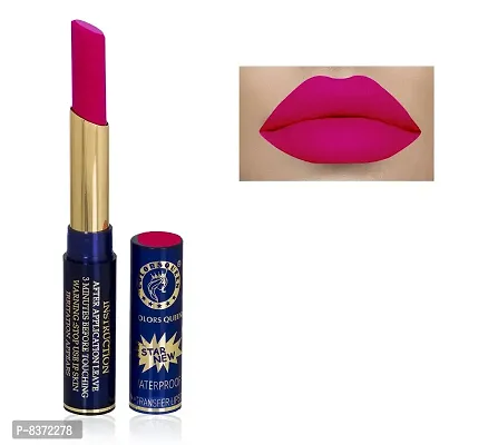 Colors Queen Non Transfer Long Lasting Matte Lipstick (Pink My Way) With Lip Balm-thumb2