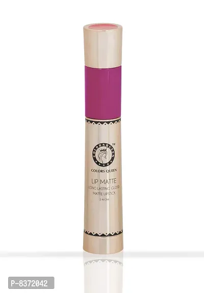 Colors Queen Long Lasting Matte Lipstick (Deep Magenta) With Lip Balm-thumb4