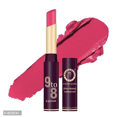 Colors Queen 9to8 Non-transfer Pure Matte Lipstick (Honey Peach)-thumb0