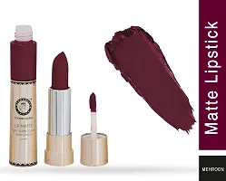 Colors Queen 2 in 1 Long Lasting Matte Lipstick (Maroon) With Soft Kajal-thumb1