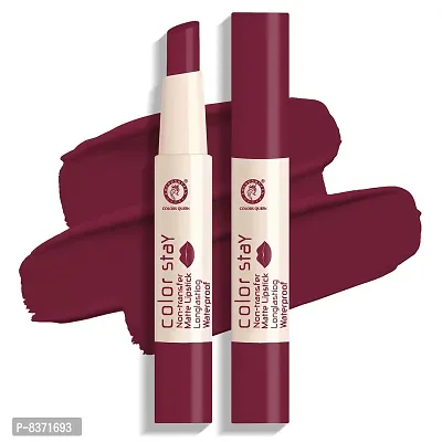 Colors Queen Kiss Proof Non Transfer Matte Lipsticks, Matte Finish - Bridal Maroon