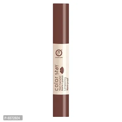 Colors Queen (NEW) Colors Stay Non Transfer Matte Lipstick (Coffee)-thumb4