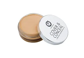 Colors Queen Cover  Conceal Cream Foundation || Light Weight + Full Coverage  || Water proof  Crease Proof || With Beauty Blender {Pack of 2}-thumb1