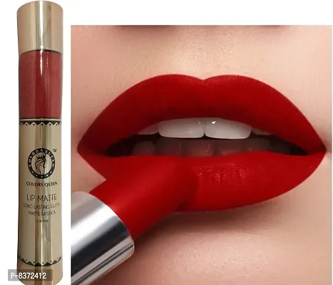 COLORS QUEEN 2 In 1 Matte Lip Gloss 10 ml and Lipstick Hot Red 2.5 gm