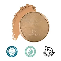 Colors Queen Brightness 2 in 1 Compact Powder | Oil Control, Lightweight Compact Powder with SPF (Amber)-thumb1