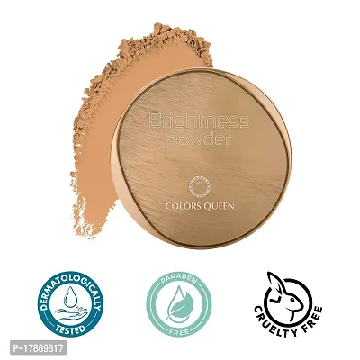 Colors Queen Brightness 2 in 1 Compact Powder | Oil Control, Lightweight Compact Powder with SPF (Amber)-thumb2