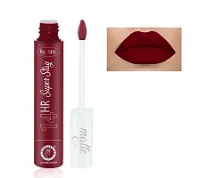 Colors Queen 14 Hr Super stay Matte Liquid Lip Color Non Transfer Lipstick (Royal Maroon + Bridal Maroon) Pack Of 2-thumb2