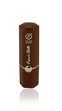 Colors Queen French Matte Lipstick (Coffee Brown) With Soft Kajal-thumb3