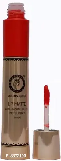 COLORS QUEEN Lip Matte 2in1 Long Lasting Gloss  Matte Lipstick(best red) (Best Red, 13 ml)