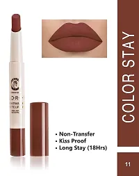 Colors Queen Non Transfer Matte Lipstick (Brown) with soft Kajal-thumb1