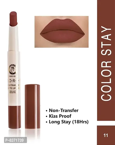 Colors Queen Non Transfer Matte Lipstick (Brown) with soft Kajal-thumb2