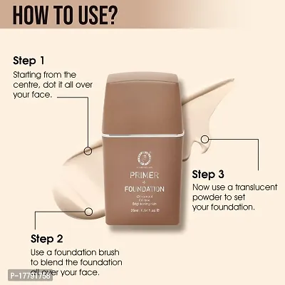 Colors Queen Oil Control Oil Free Primer + Foundation That Gives Natural and Brightening skin Waterproof foundation Long Lasting, Provides Non Sticky and Matte Finish Liquid Foundation For Oily Skin (Light Beige)-thumb3