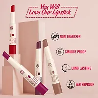 Colors Queen Kiss Proof Non Transfer Matte Lipsticks (Rich Red)-thumb3