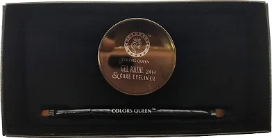 Colors Queen 2 in 1 Gel Kajal and Cake Eyeliner Jet Black-thumb2