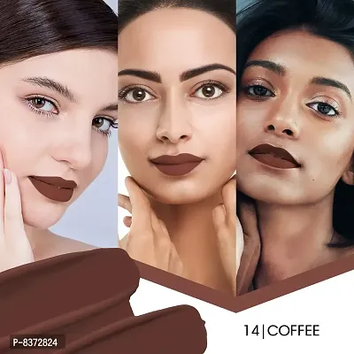 Colors Queen (NEW) Colors Stay Non Transfer Matte Lipstick (Coffee)-thumb5