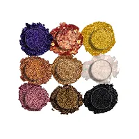 Classic Glitter Eyeshadow Palette, 9 Glitter Eyeshades| Shimmery Finish, Blendable Eyeshadow, Finely Pressed and Pigmented Glitter Shades (15 Gram)-thumb1