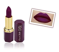 Colors Queen French Matte Lipstick (Wine) With Soft Kajal-thumb1