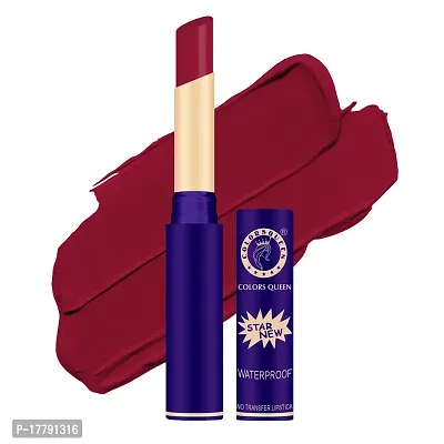 Colors Queen Queen Lips Matte Lipstick Long Lasting Lipstick Waterproof Highly Pigmented with Smooth Application Smudge Proof Lipstick for Women (Royal Maroon)