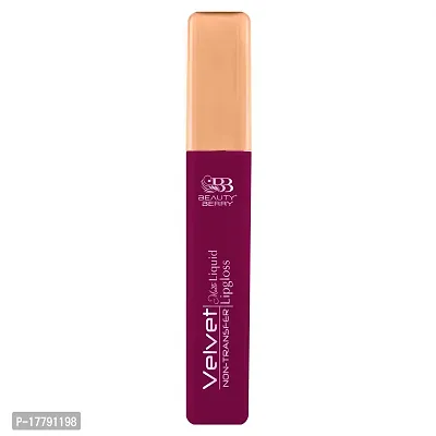 Beauty Berry Velvet Non Transfer Liquid Lipstick for Women (Pearly Magenta)-thumb4