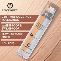 Colors Queen Revitalift Illuminating Primer base + foundation double action high-definition foundation for face make up 2 in 1 waterproof long lasting foundation suitable for all skin type defines skin tone (Ivory)-thumb3