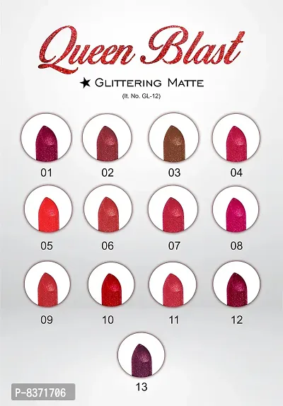 Colors Queen Glittering Matte Lipsticks (Orange) `-thumb4