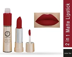 Colors Queen Long Lasting Matte Lipstick (Indian Red) With Lip Balm-thumb3