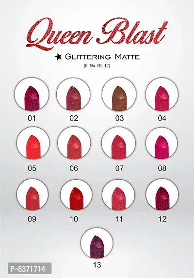 Colors Queen Glittering Matte Lipsticks (Salmon)-thumb4