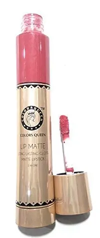 COLORS QUEEN 2 In 1 10 ml Matte Lip Gloss and Lipstick Love (Peach, 2.5 gm)-thumb3