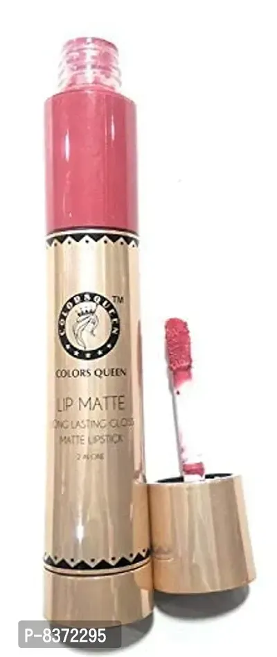 COLORS QUEEN 2 In 1 10 ml Matte Lip Gloss and Lipstick Love (Peach, 2.5 gm)-thumb4