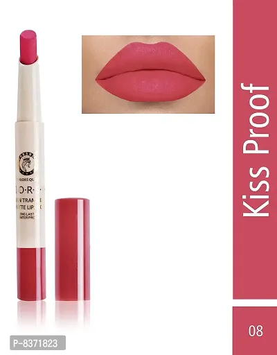 Colors Queen Non Transfer Matte Lipstick (Peach) With lip Pencil-thumb2