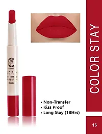 Colors Queen Non Transfer Long Lasting Matte Lipstick (Red) With Lip Pencil-thumb1