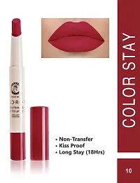 Colors Queen Non Transfer Long Lasting Matte Lipstick (Indian Red)) With Lip Pencil-thumb1