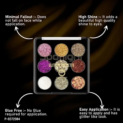 Colors Queen Spotlight Glitter Eyeshadow Palette For Professional Make Up (01)-thumb4