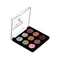 Classic Glitter Eyeshadow Palette, 9 Glitter Eyeshades| Shimmery Finish, Blendable Eyeshadow, Finely Pressed and Pigmented Glitter Shades-thumb2