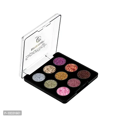 Classic Glitter Eyeshadow Palette, 9 Glitter Eyeshades| Shimmery Finish, Blendable Eyeshadow, Finely Pressed and Pigmented Glitter Shades-thumb3