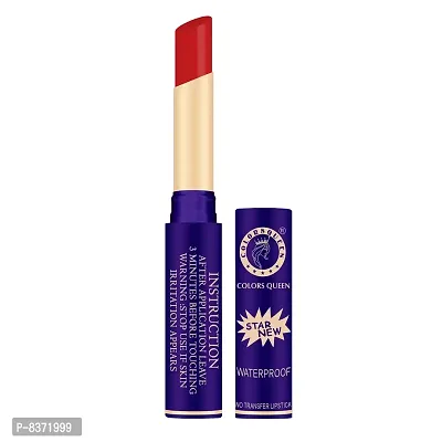 Colors Queen Star New No Transfer Waterproof Lipsticks, Matte Finish, 6 ml - Sexy Red-thumb3