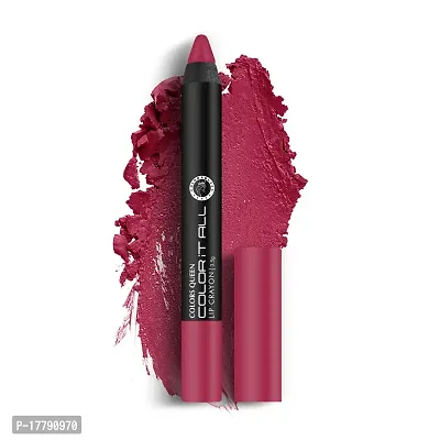 Colors Queen Color It All Non-Transfer Lip Crayon Lipstick Long Lasting Crayon Lipstick with Creamy Matte Finish Smudge Proof and Kiss Proof Lip Crayon for Women (Rich High, 3.5 gram)